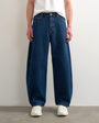 Topman rigid barrel jean in dark wash