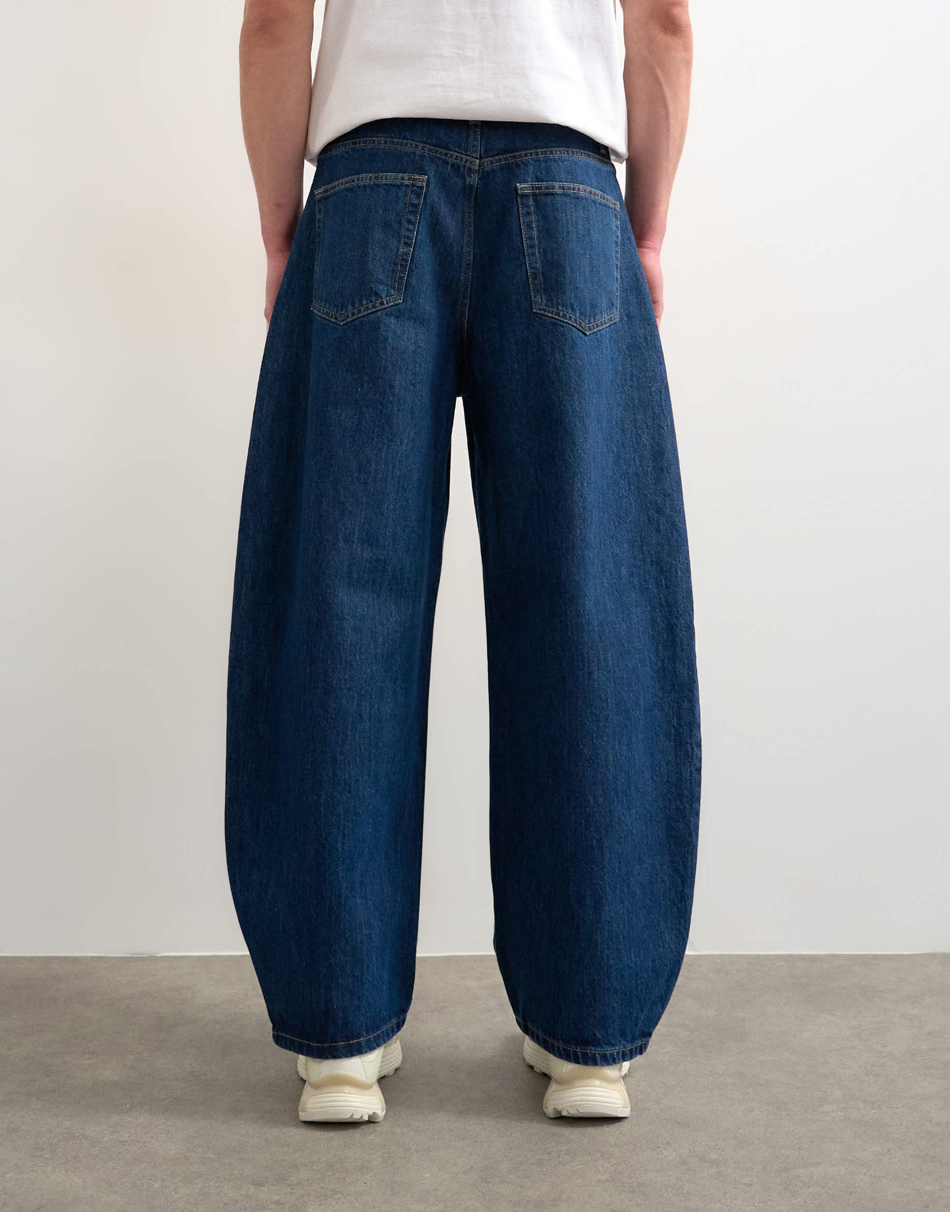 Topman rigid barrel jean in dark wash