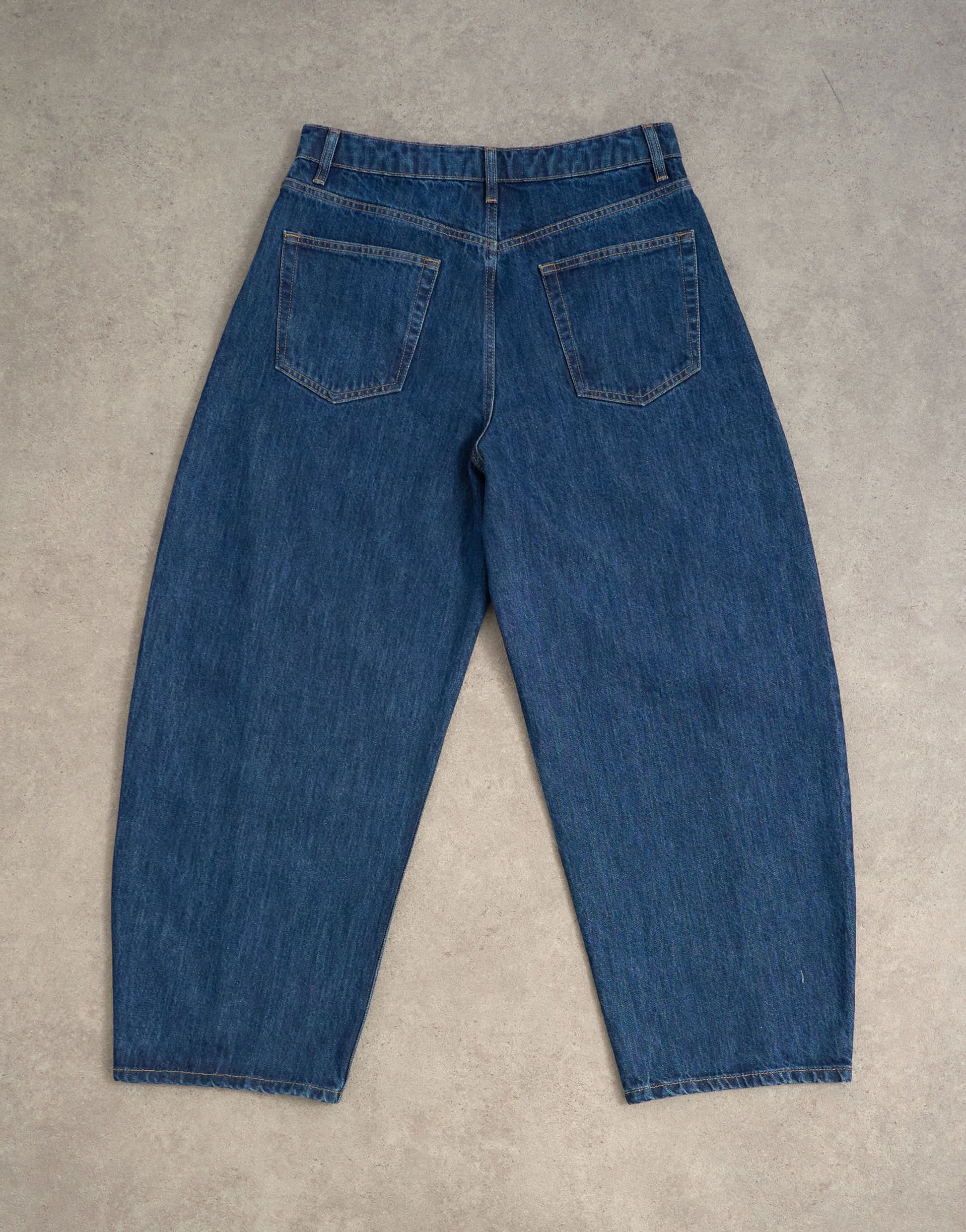 Topman rigid barrel jean in dark wash