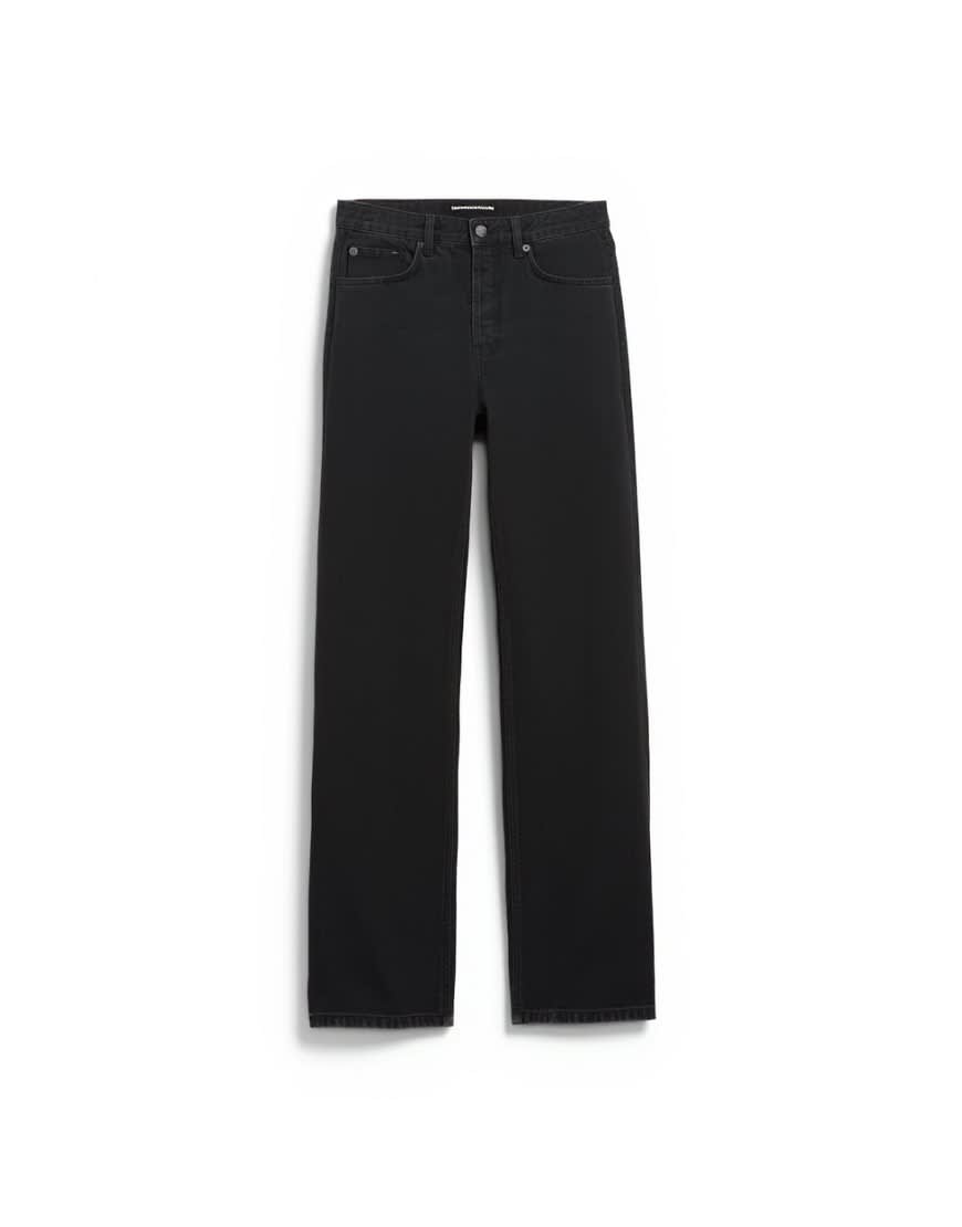 Topman rigid straight jean in washed black