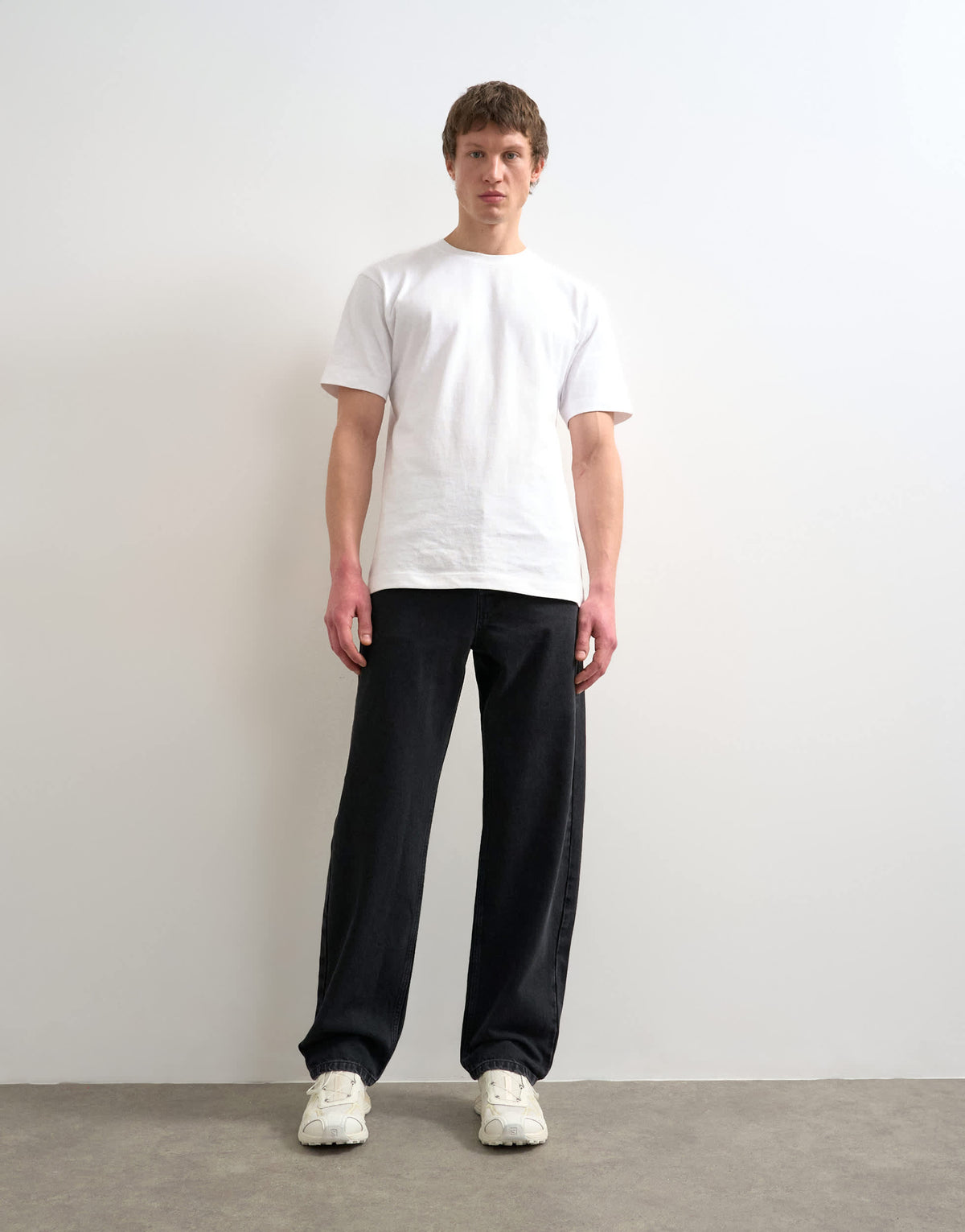 Topman rigid straight jean in washed black