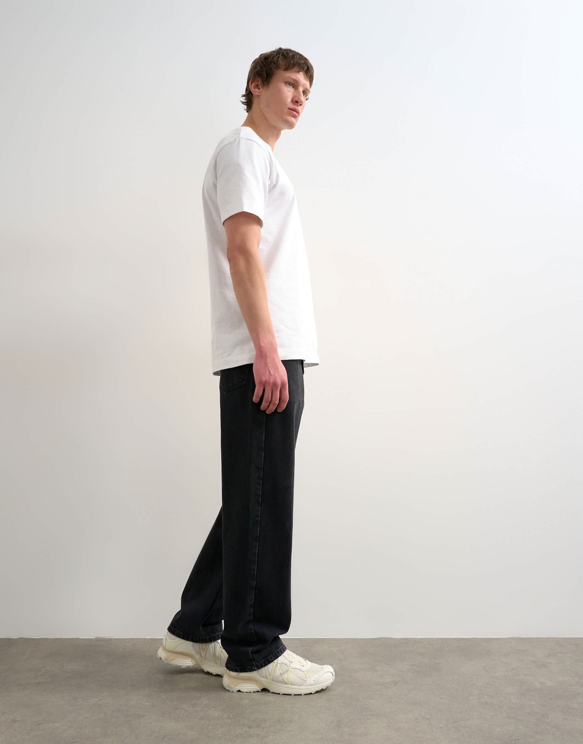 Topman rigid straight jean in washed black