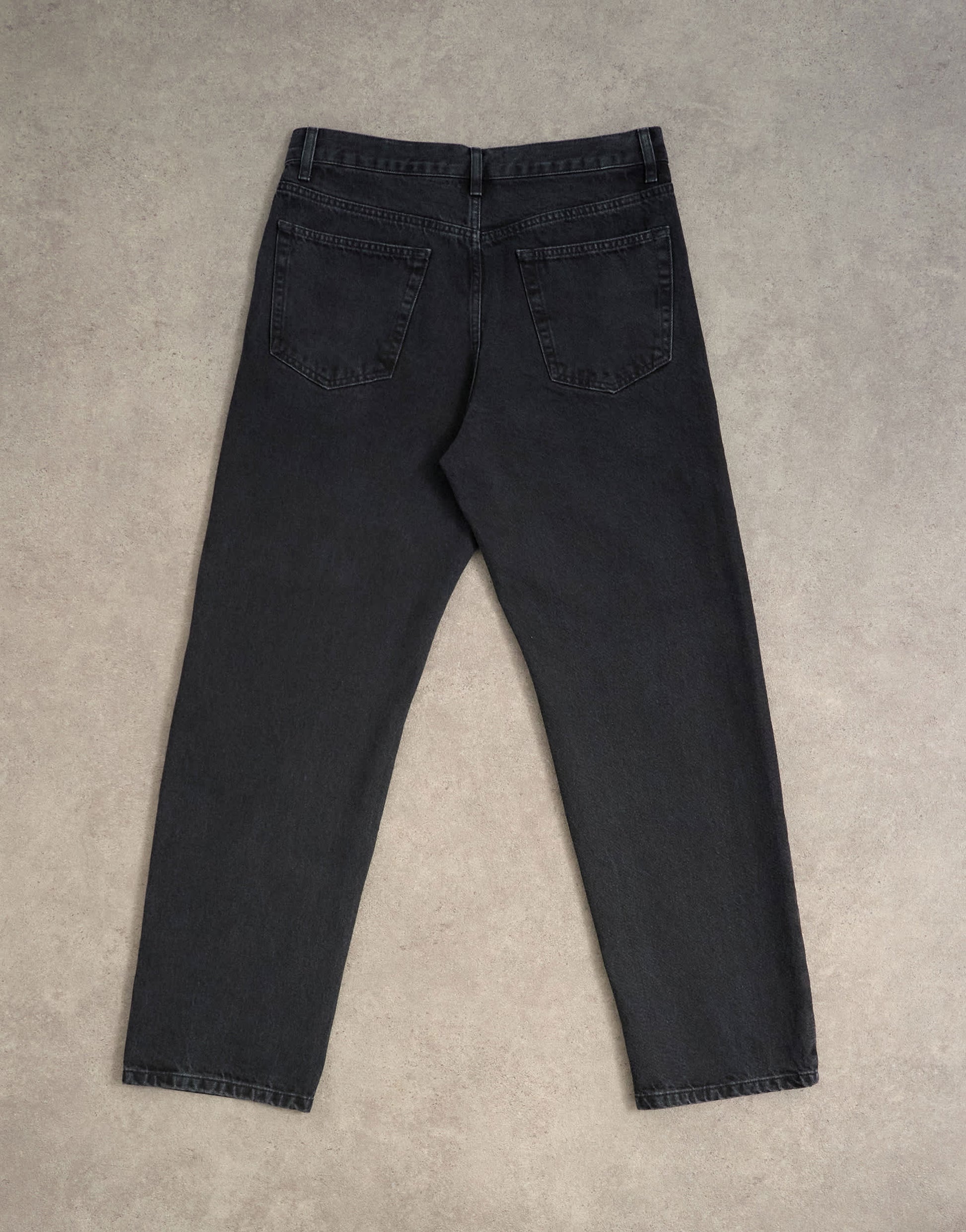 Topman rigid straight jean in washed black