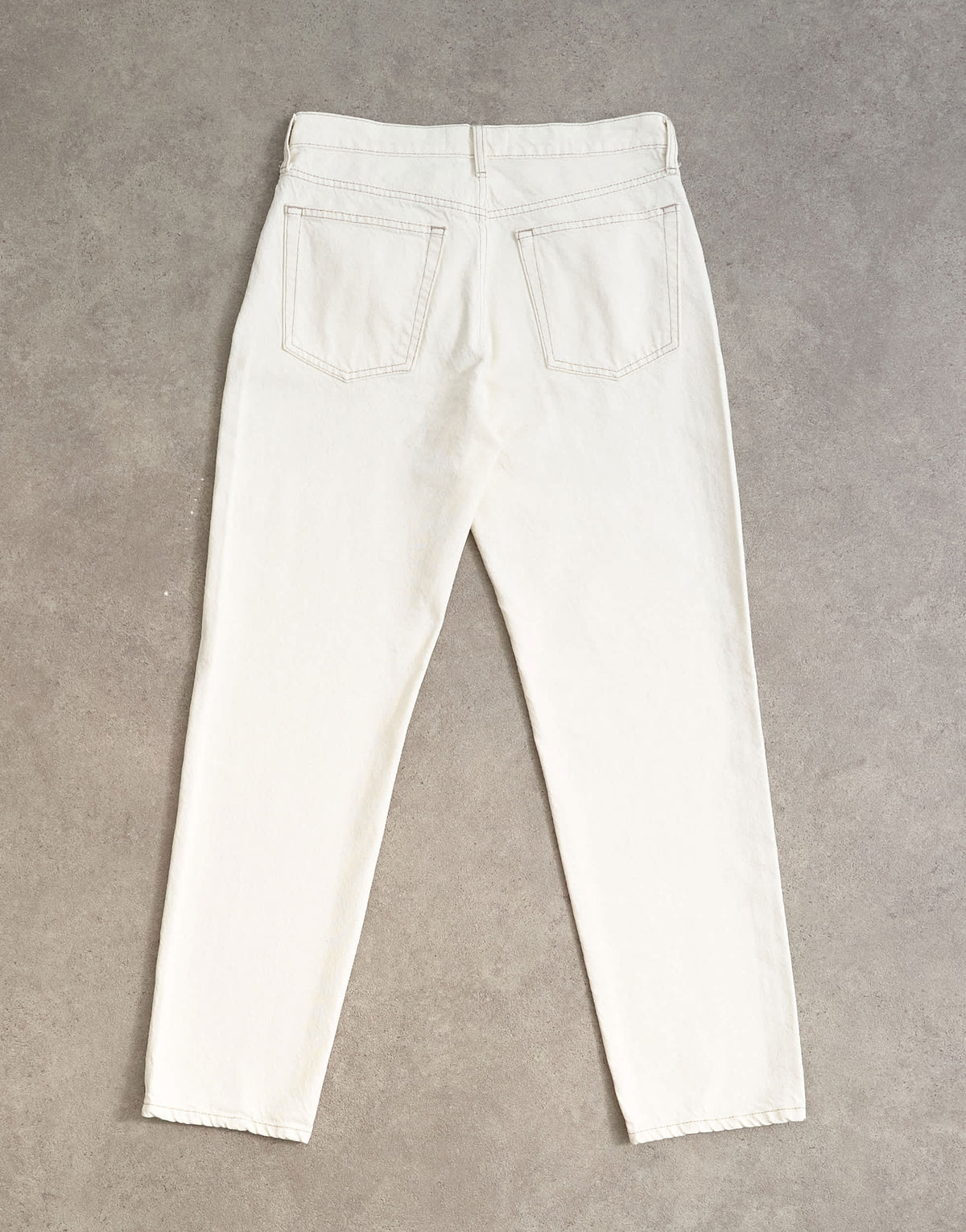 Topshop Runway mid rise straight jean in bone