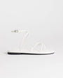 Topshop Emma strappy flat sandal in white
