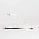 Topshop Emma strappy flat sandal in white
