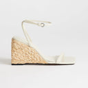 Topshop Elysia raffia two part sandal in off white