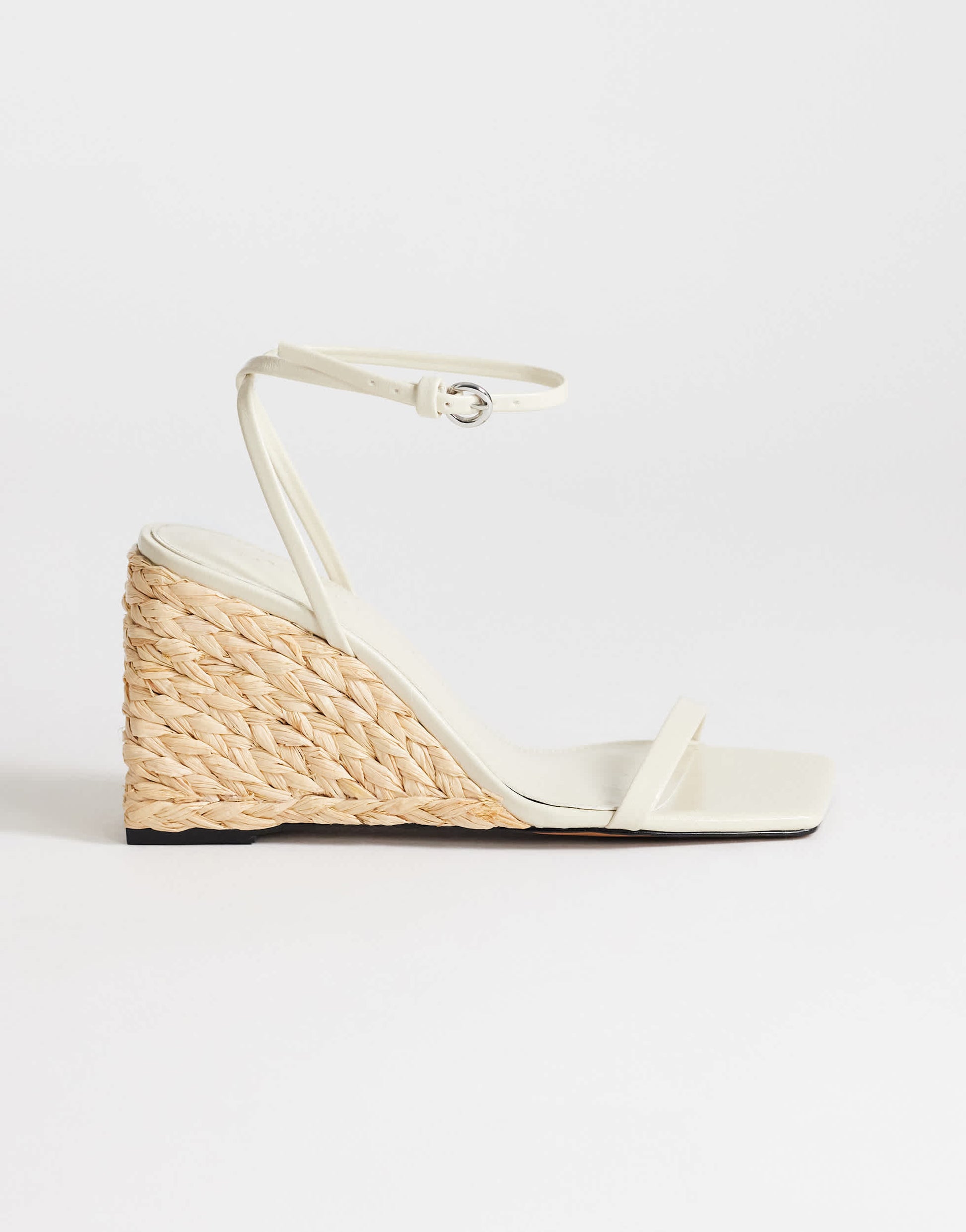 Topshop Elysia raffia two part sandal in off white