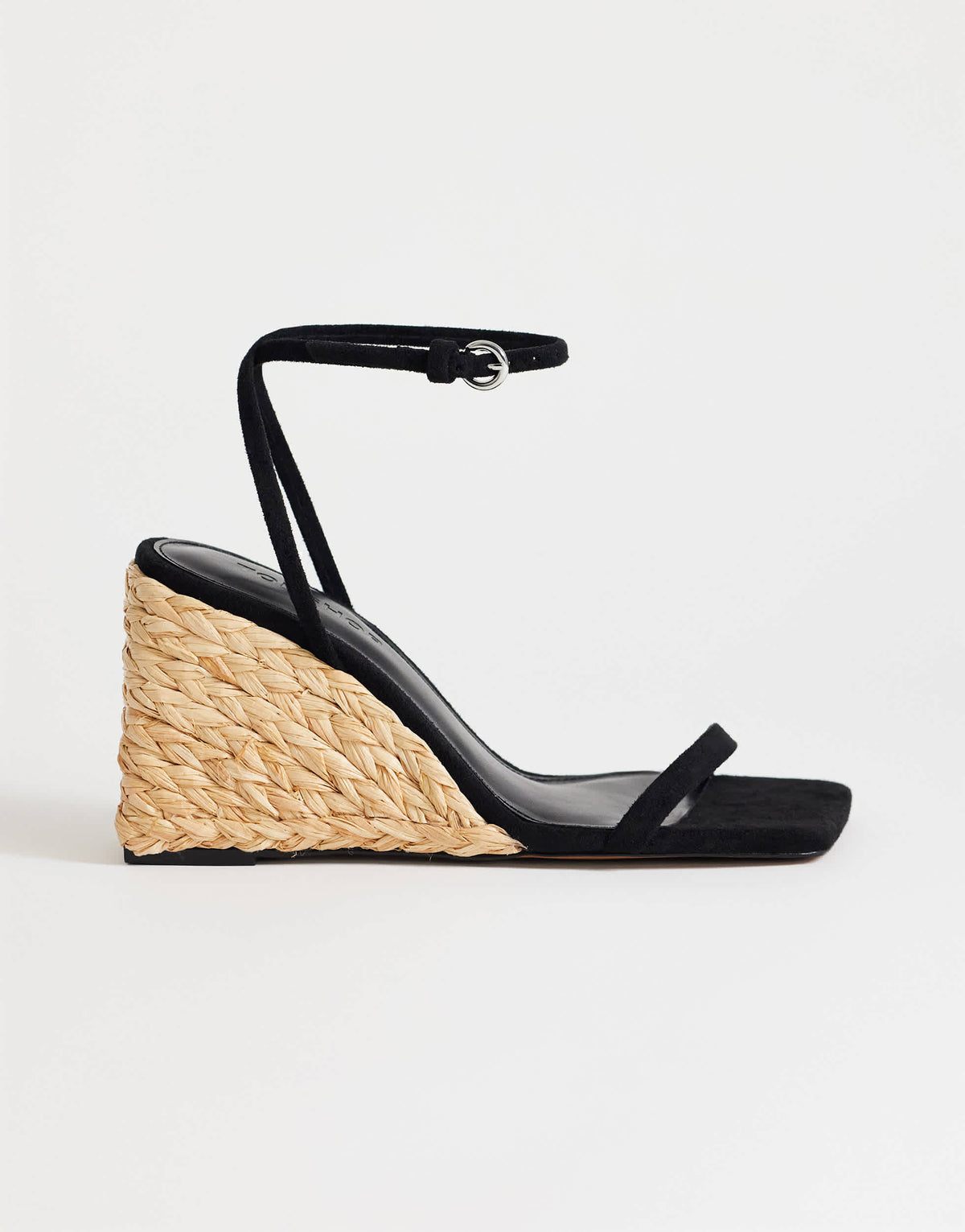Topshop Elysia raffia two part sandal in black