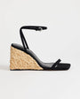 Topshop Elysia raffia two part sandal in black