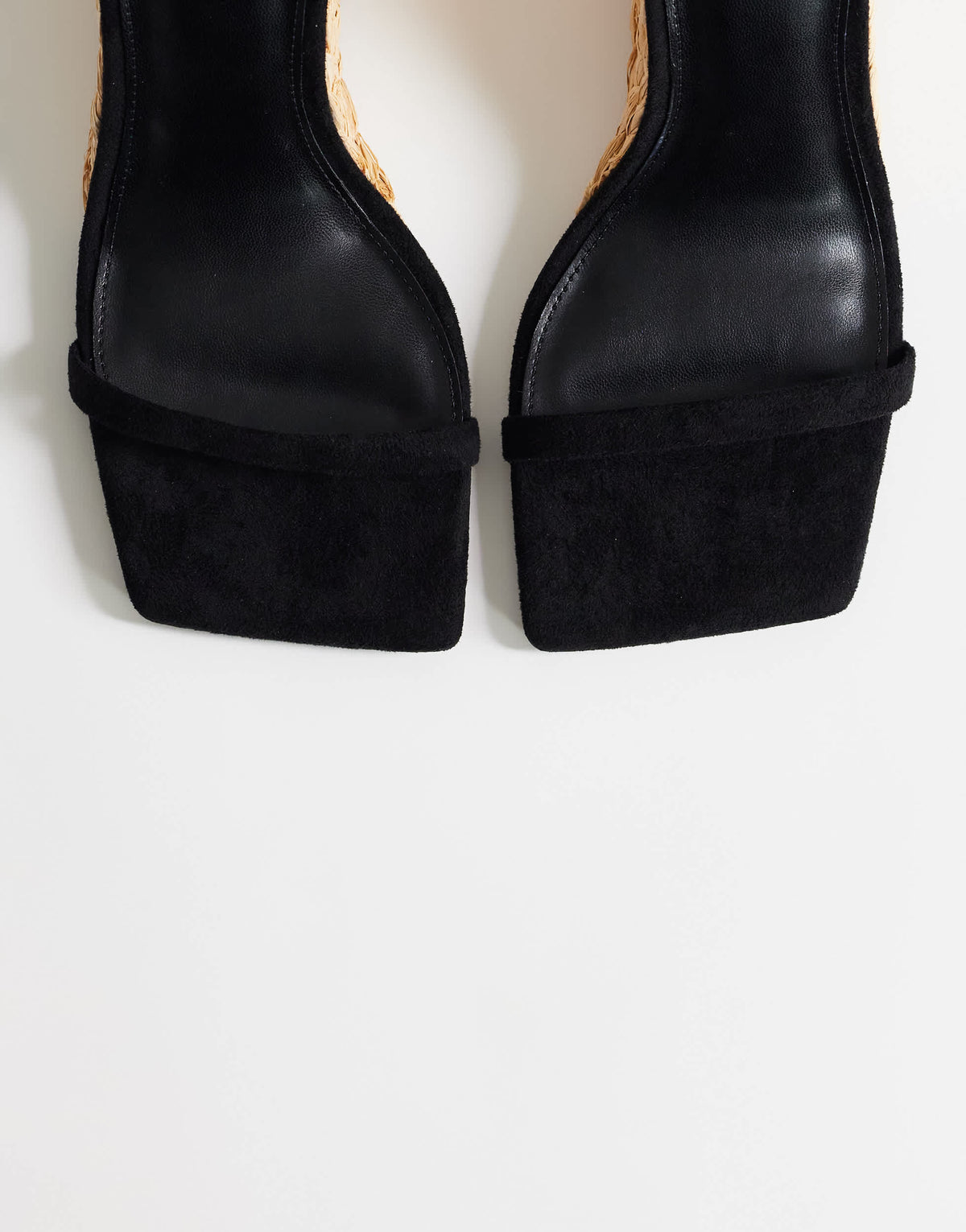 Topshop Elysia raffia two part sandal in black
