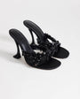 Topshop Natasha embellished mule high heeled sandal in black