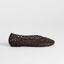 Topshop Luna woven ballet flat in chocolate