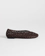Topshop Luna woven ballet flat in chocolate
