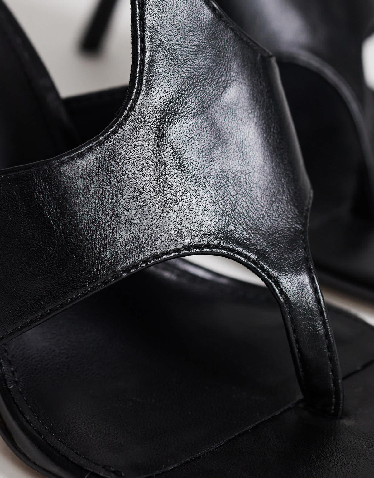 Topshop Nora angular high heeled mule sandal in black