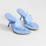 Topshop Nora angular heeled mule sandal in cornflower blue