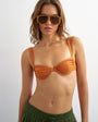 Topshop Bella underwire bikini top in rust 