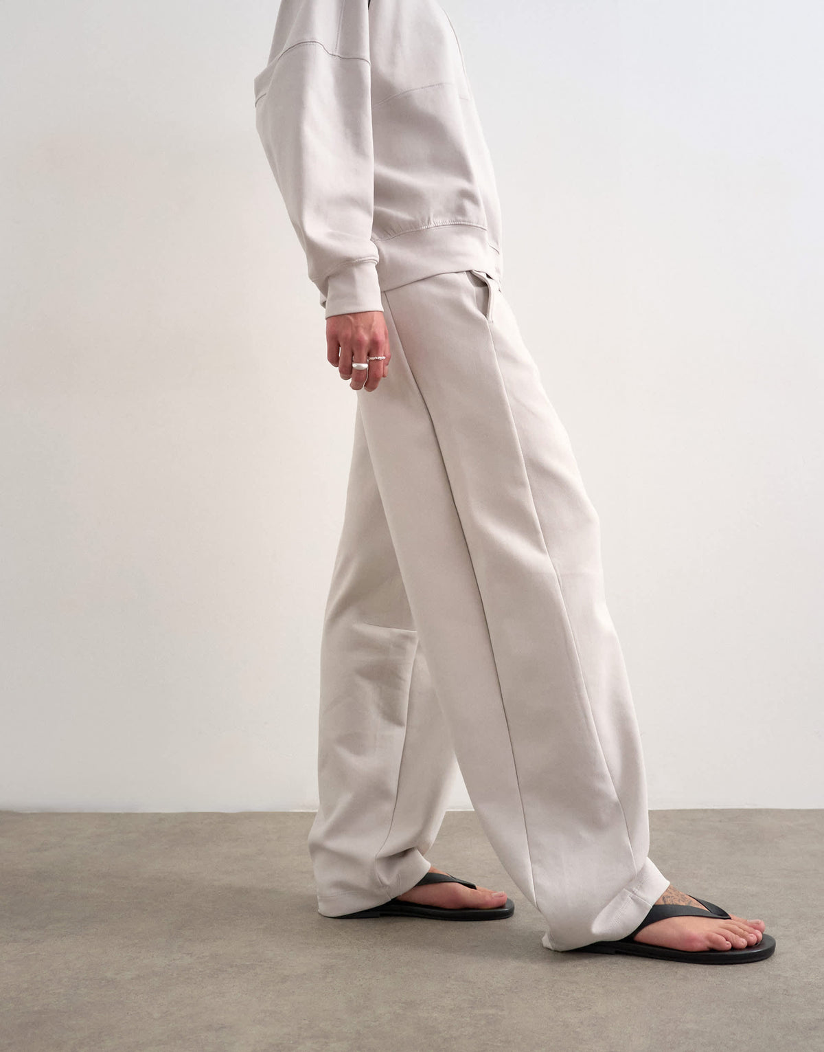 Topshop interlock clean barrel jogger co-ord in stone