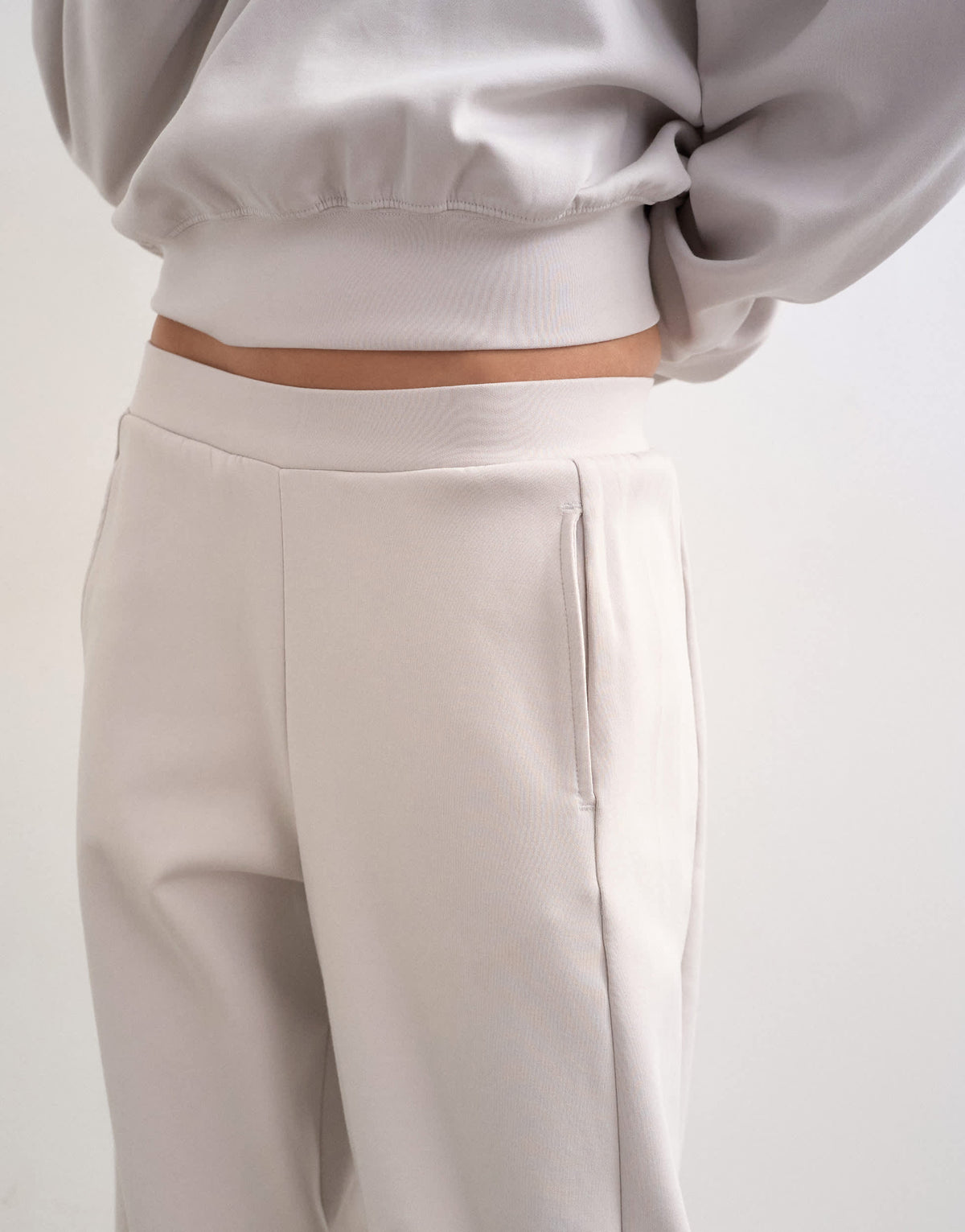 Topshop interlock clean barrel jogger co-ord in stone