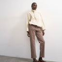 Topshop Orson mid rise comfort straight jean in otter