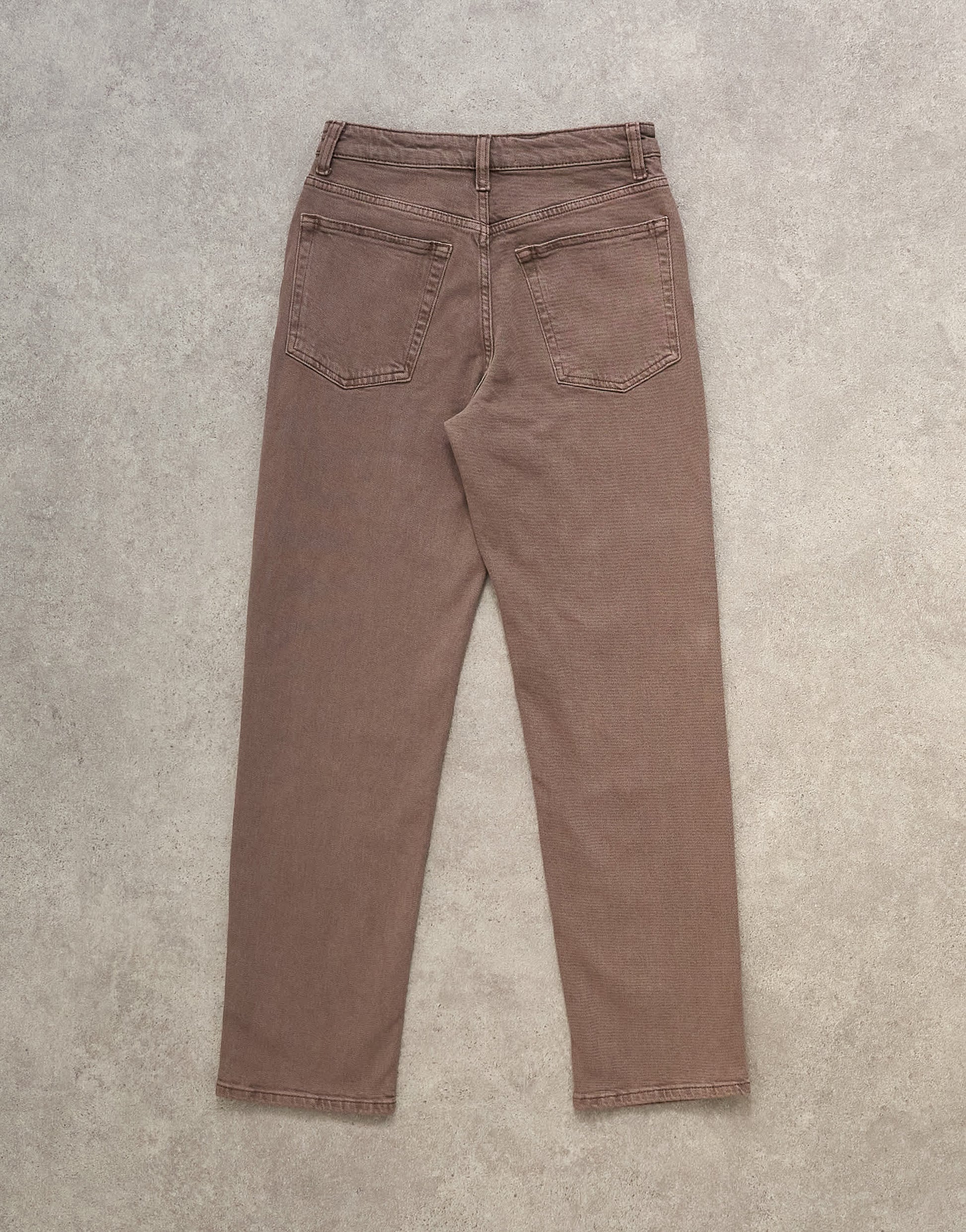 Topshop Orson mid rise comfort straight jean in otter