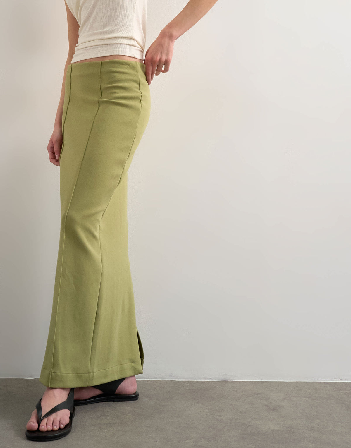 Topshop interlock pencil skirt in green