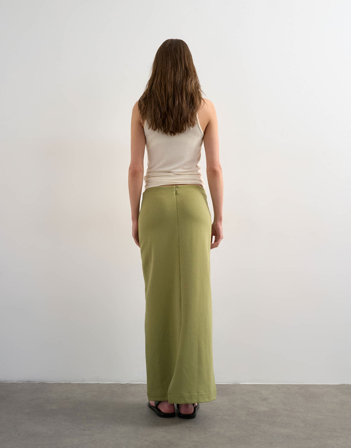 Topshop interlock pencil skirt in green