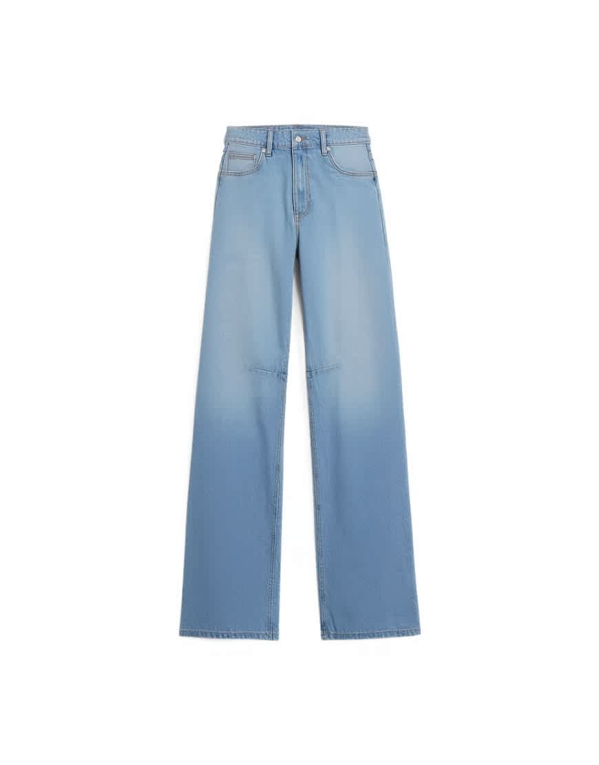 Topshop Tall Barrel mid rise jean in bleach
