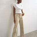Topshop Ember low rise straight jean in oat