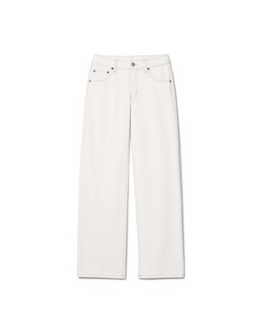 Topshop Cinch low rise relaxed jean in bone