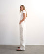 Topshop Cinch low rise relaxed jean in bone