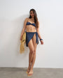 Topshop glitter sarong in navy