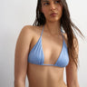 Haut de maillot de bain triangle Topshop Kos à paillettes bleu clair