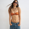 Haut de bikini bandeau pailleté rouille Topshop Hawaii