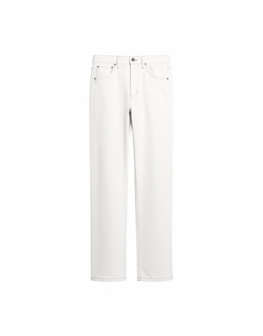 Topshop Orson mid rise comfort straight jean in bone