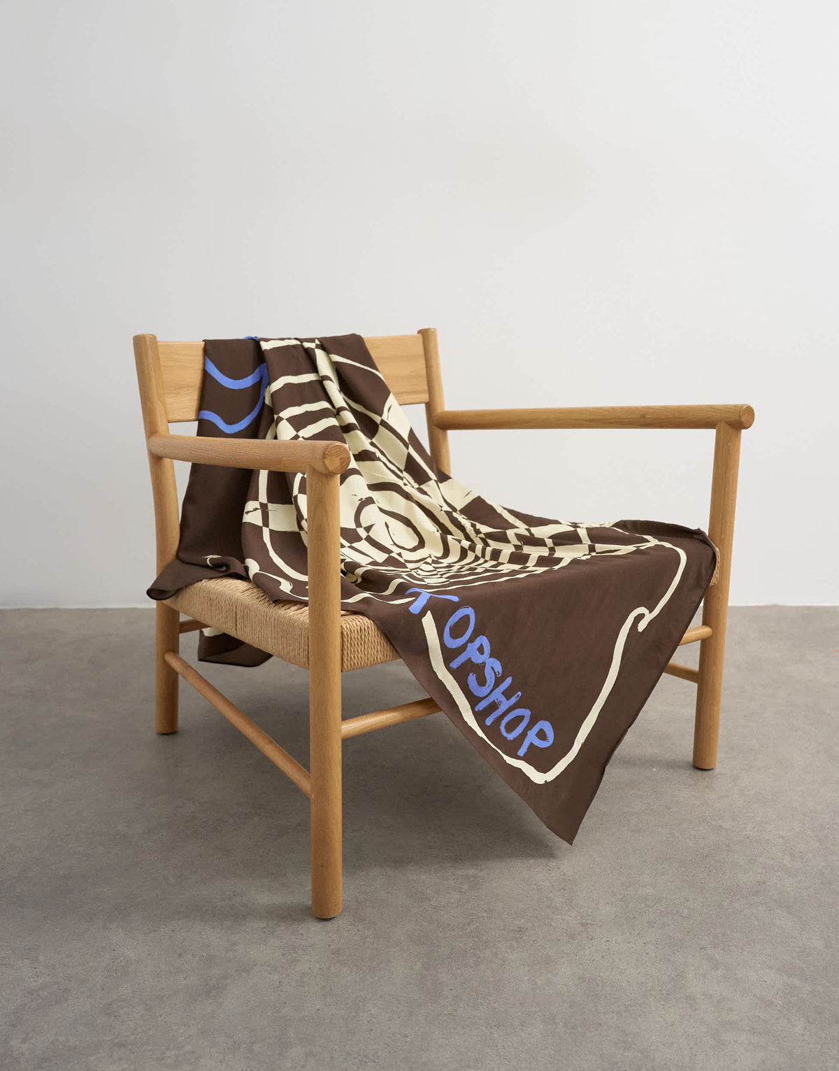 Topshop rectangle sarong in chocolate shell print