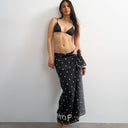 Topshop square sarong in black and white polka dot