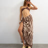 Topshop rectangle sarong in zebra spine