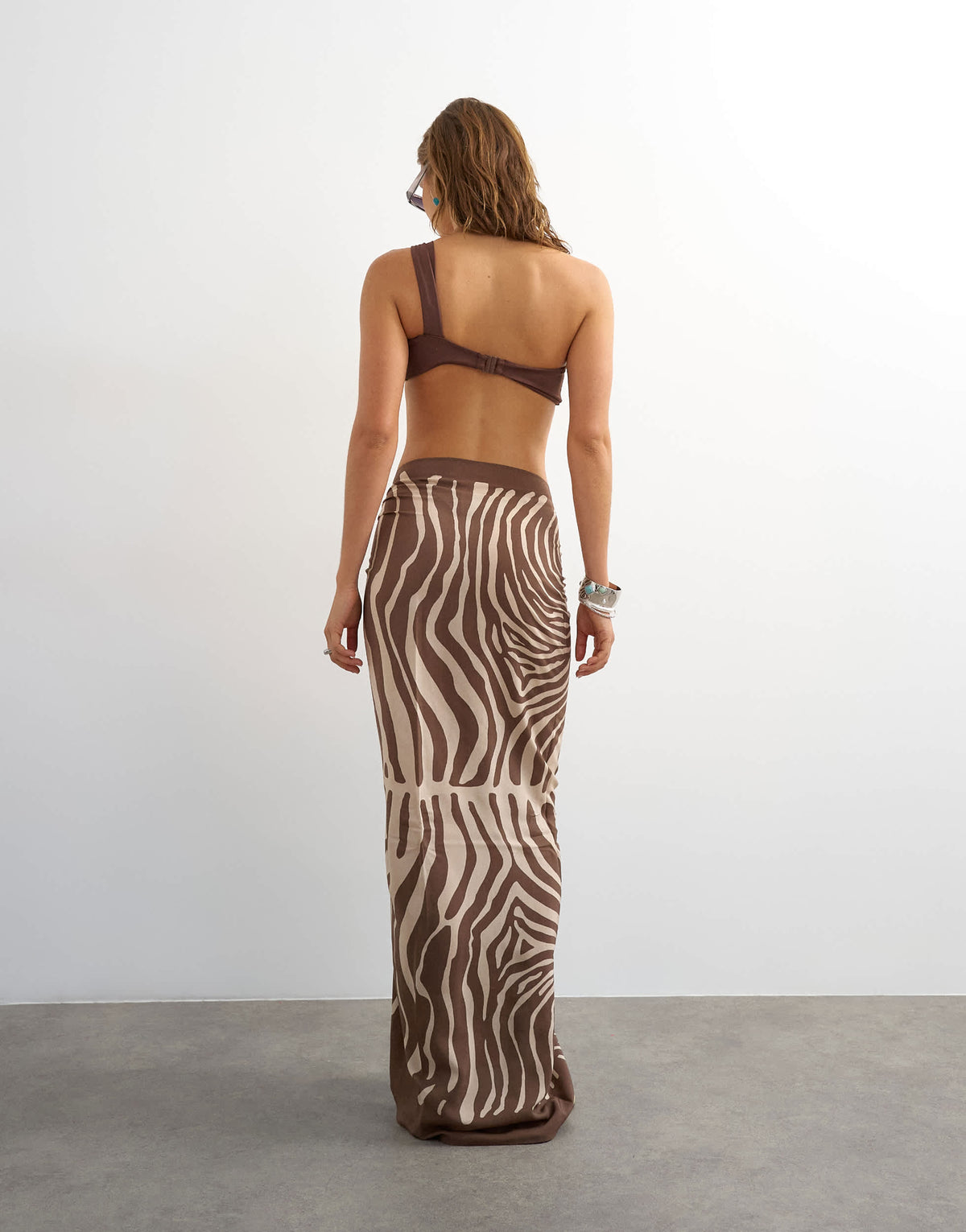 Topshop rectangle sarong in zebra spine