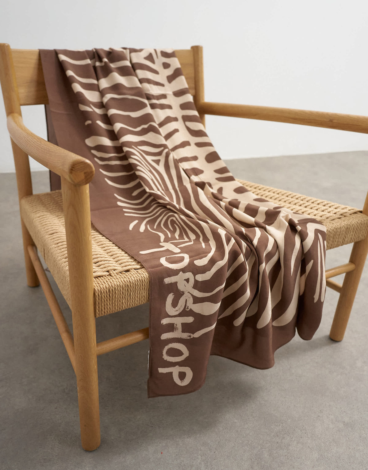 Topshop rectangle sarong in zebra spine