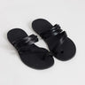 Sandales noires à brides et boucle d'orteil Maeve de Topshop