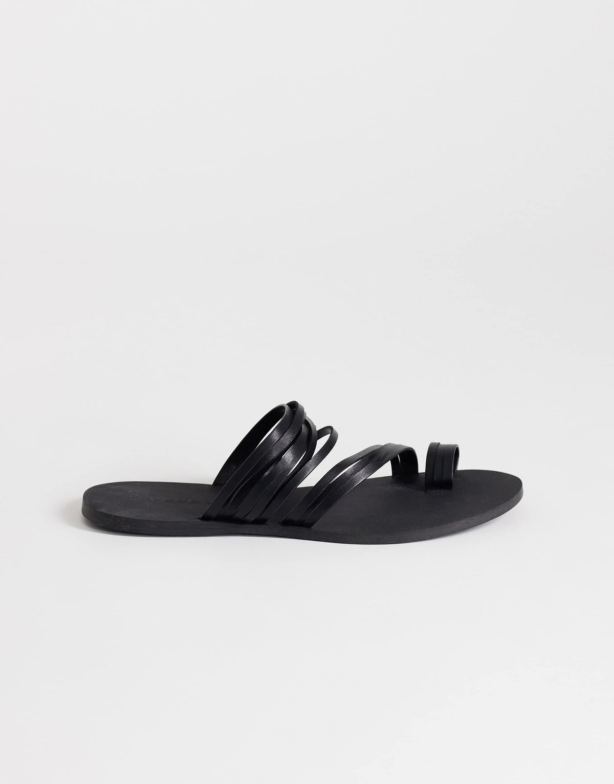 Topshop Maeve strappy toe loop sandal in black