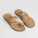 Sandales Topshop Maeve à brides et entre-doigts couleur camel