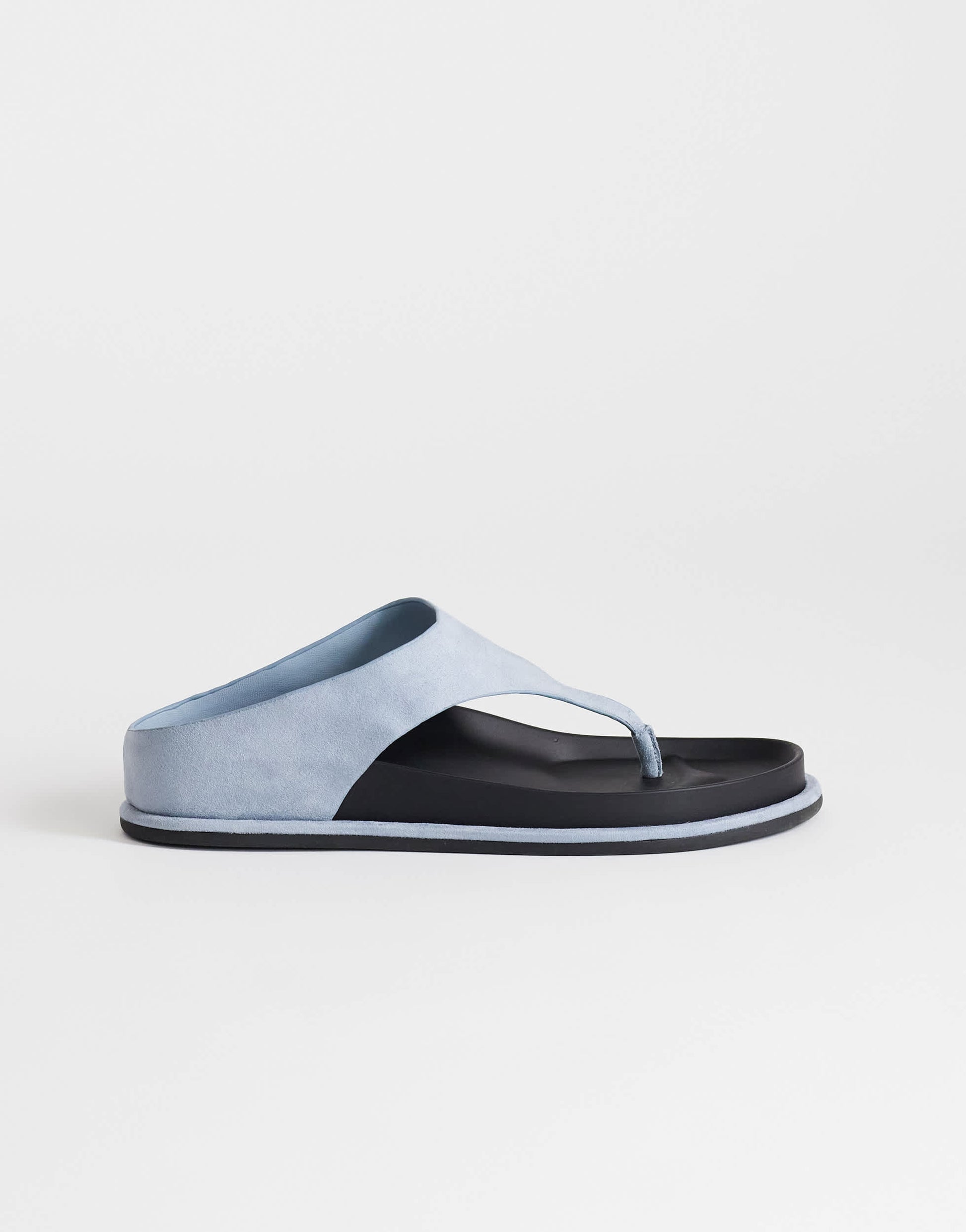 Topshop Angela toe thong footbed flat sandal in cornflower blue 