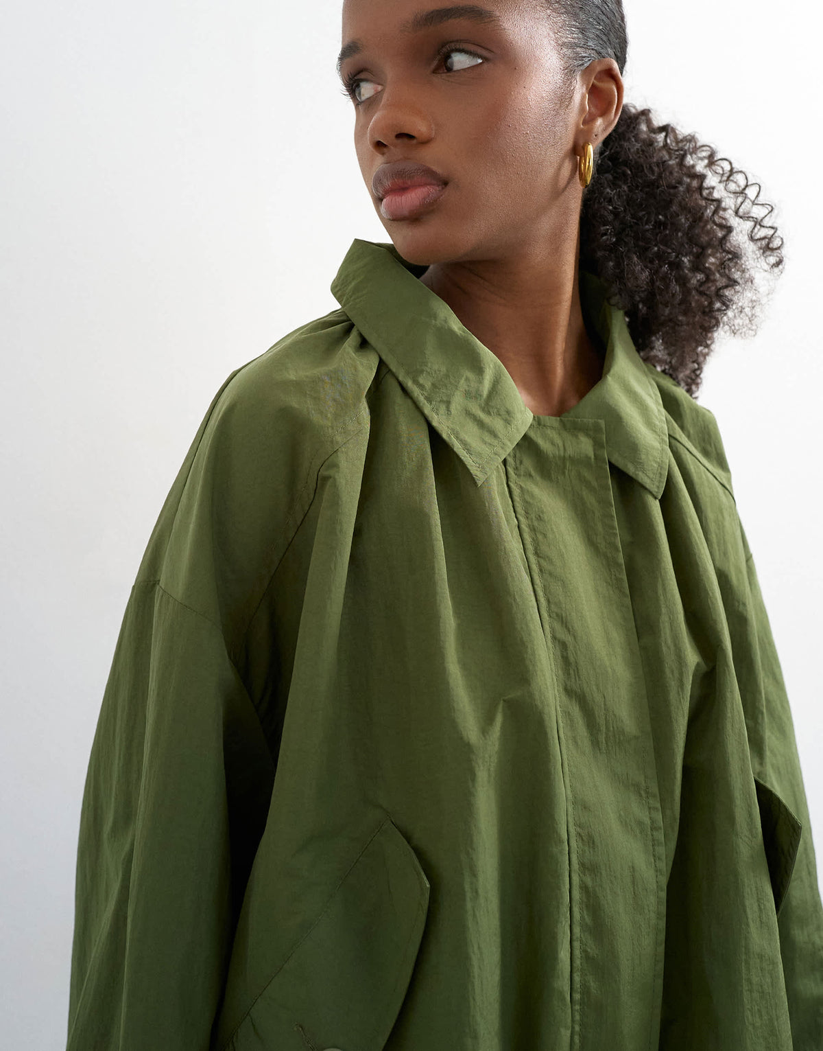 Topshop anorak in khaki