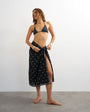 Topshop square sarong in black and white mono print