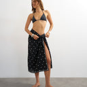 Topshop square sarong in black and white mono print