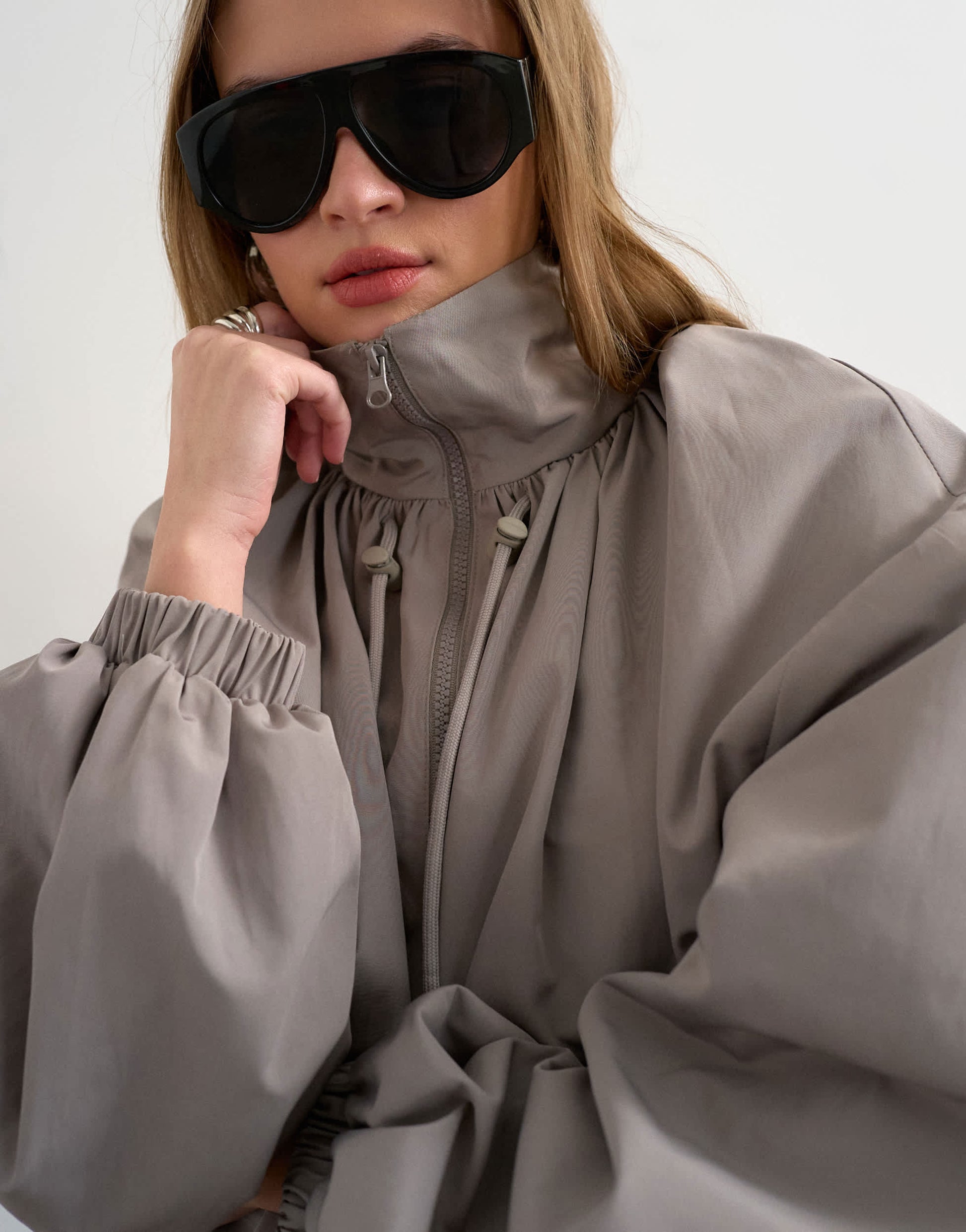 Topshop co ord lightweight anorak jacket in grey