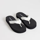 Topshop Molly toe thong sandal in black and white