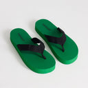 Topshop Molly toe thong sandal in green and black